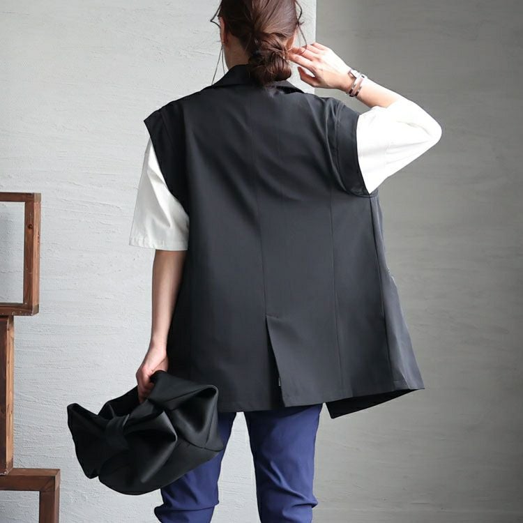 大きいサイズ レディース テーラードベスト　fem-346