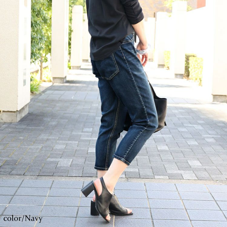 大きいサイズ レディース 接触冷感プルオンアンクルスキニーデニム　tkb-141463130