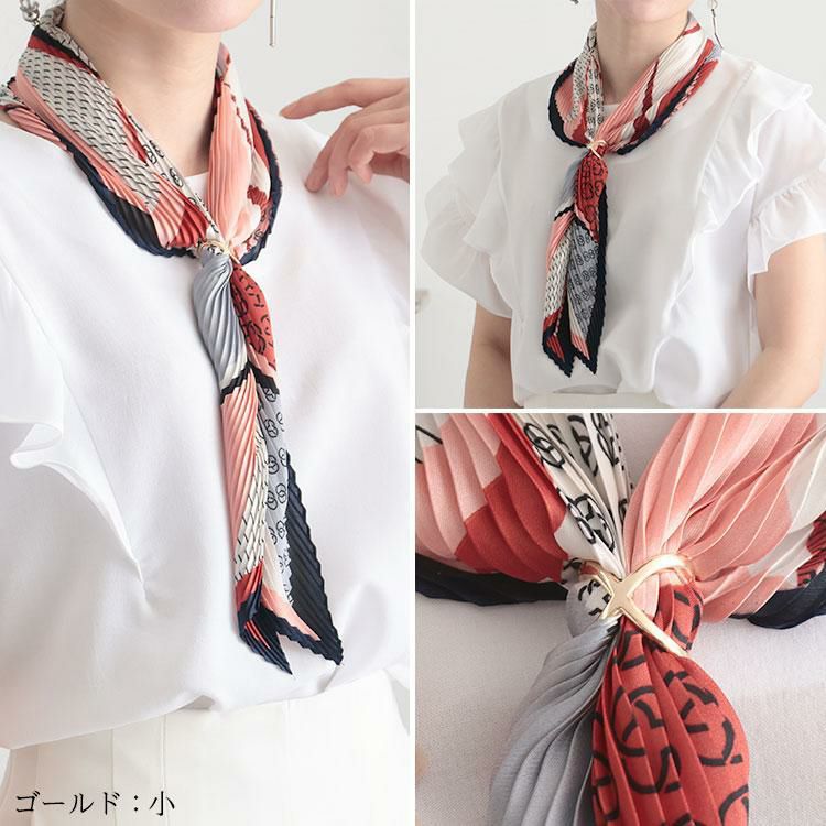 大きいサイズ レディース スカーフリング　goldy-1230 ゴールド小