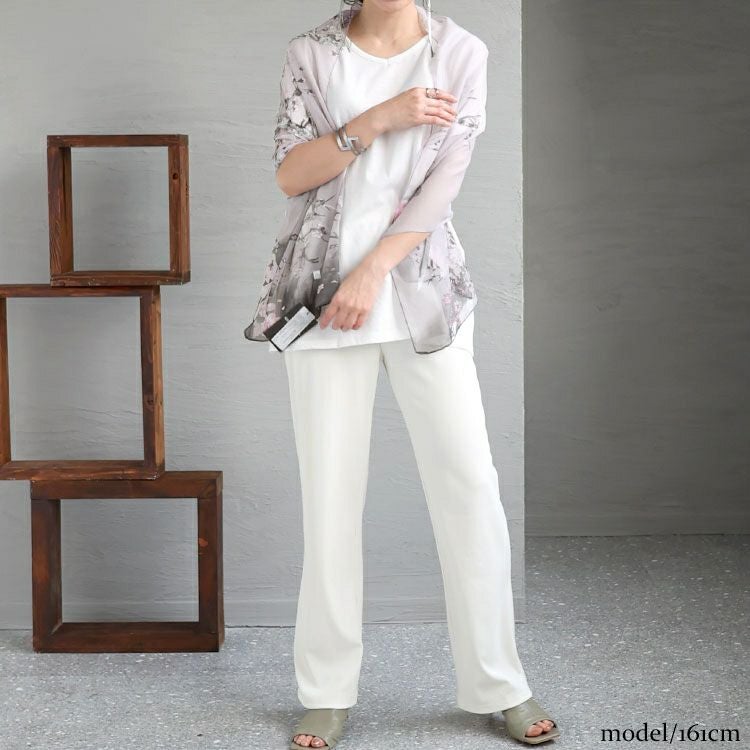 大きいサイズ レディース 和風柄大判ストール　goldy-1231【メール便可】