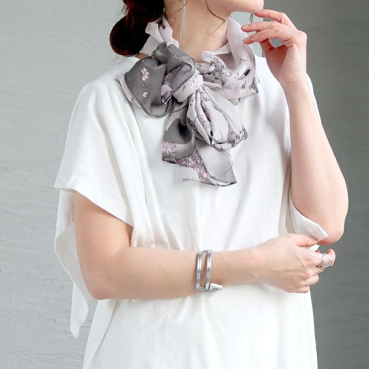 大きいサイズ レディース 和風柄大判ストール　goldy-1231【メール便可】