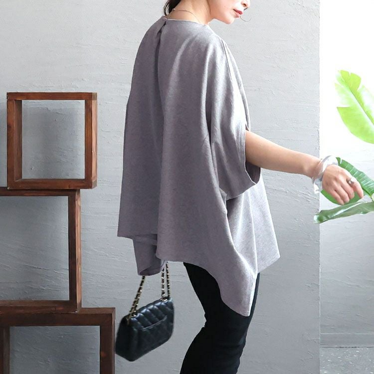 大きいサイズ レディース 裏毛リラックスプルオーバー　wk-0419