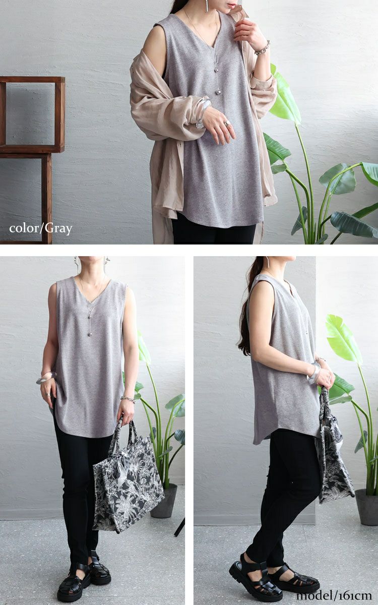 大きいサイズ レディース Vネックワッフルタンクトップ　wk-0425【メール便可】