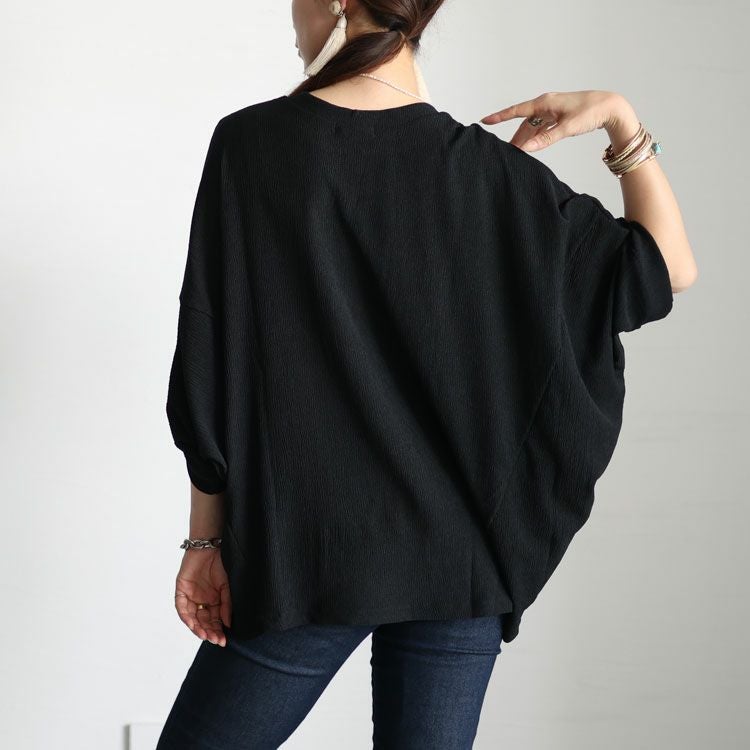 大きいサイズ レディース カット楊柳スキッパー　mncut-132061