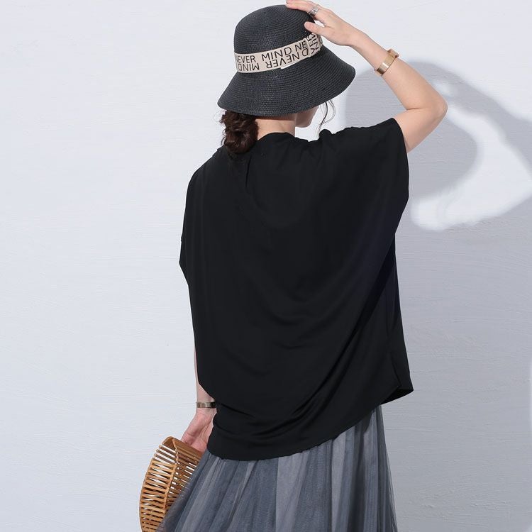 大きいサイズ レディース 接触冷感脇シェードカットソー　mncut-132077 【メール便可】