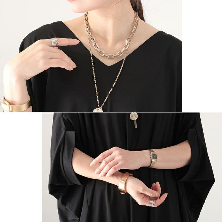 大きいサイズ レディース 接触冷感Vネックマキシワンピース　mncut-132057