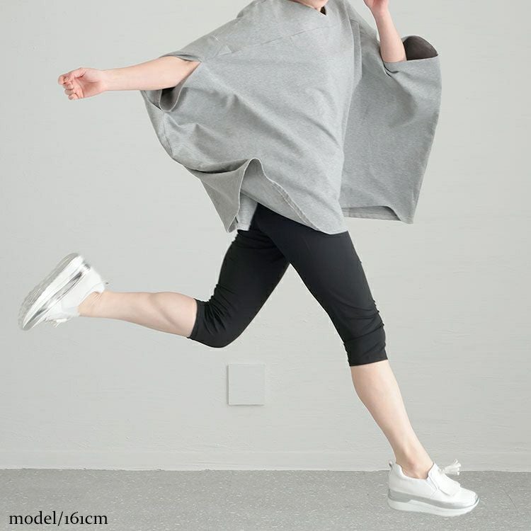 大きいサイズ レディース ストレッチサマーレギンス　goldy-1217 【メール便可】