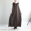 大きいサイズ レディース フレアマキシ丈キャミワンピース　maru-6661 【メール便可】 ブラウン