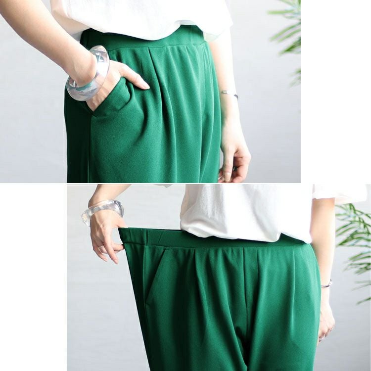 大きいサイズ レディース カットジョーゼットパンツ　plan-370297