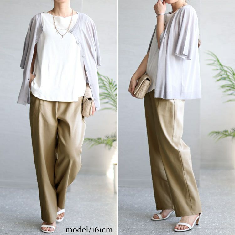 大きいサイズ レディース スラックスパンツ　fem-337