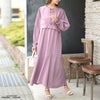 大きいサイズ レディース セットアップワンピース　fem-350 ゆうパケット可 ラベンダー