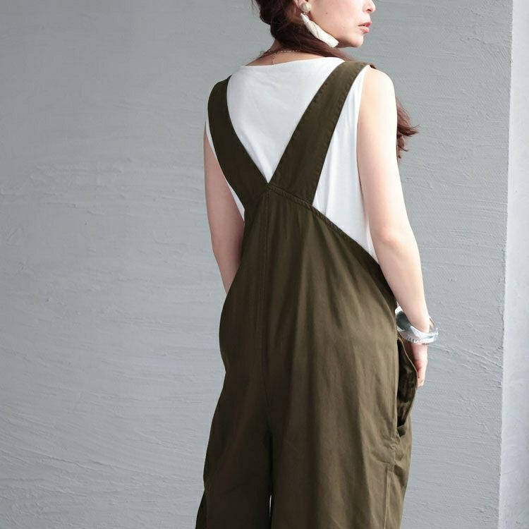 大きいサイズ レディース アシメサスペンダーサロペットパンツ　wc-0305