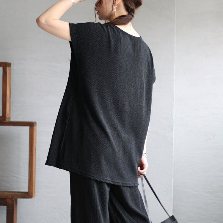 大きいサイズ レディース フレンチスリーブセットアップ　sada-6853