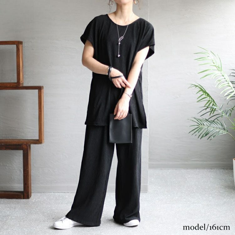 大きいサイズ レディース フレンチスリーブセットアップ　sada-6853