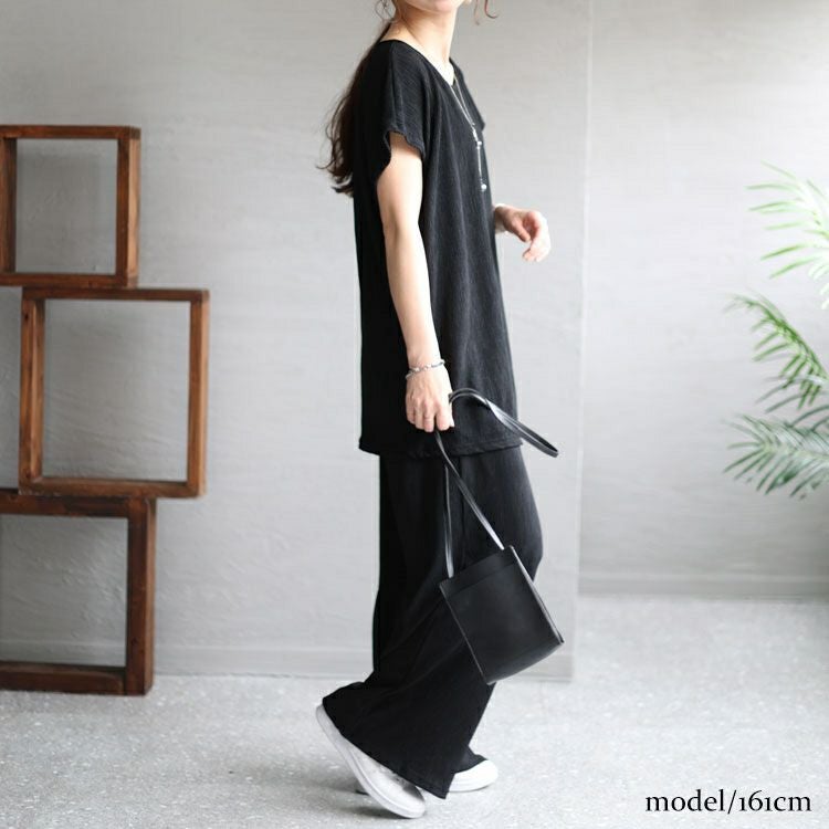 大きいサイズ レディース フレンチスリーブセットアップ　sada-6853