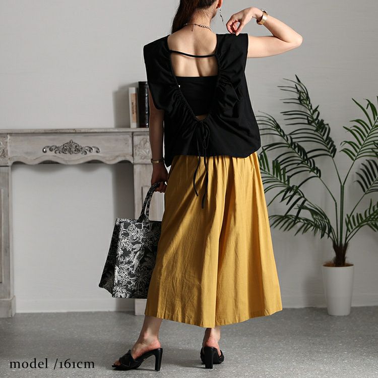 大きいサイズ レディース バックオープントップス　jp460 【ゆうパケット可】