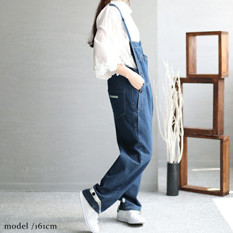 大きいサイズ レディース デニムサロペットパンツ　goldy-1260