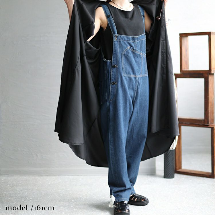 大きいサイズ レディース デニムサロペットパンツ　goldy-1260