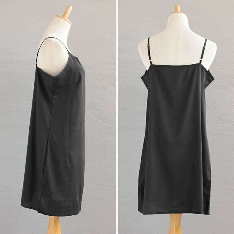 大きいサイズ レディース 透けないペチコートキャミソールワンピース　goldy-1238 【メール便可】