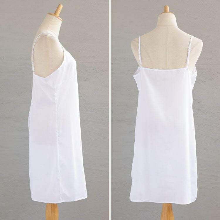 大きいサイズ レディース 透けないペチコートキャミソールワンピース　goldy-1238 【メール便可】