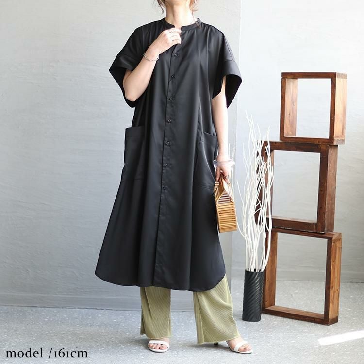 大きいサイズ レディース オーバーサイズシャツ　nw-23017 【メール便可】 ブラック