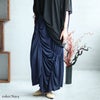 大きいサイズ レディース ランダムシャーリングデザインスカート　sw-0545 ネイビー