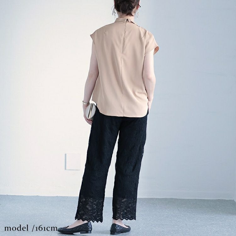 大きいサイズ レディース 2wayレースパンツ　jp477