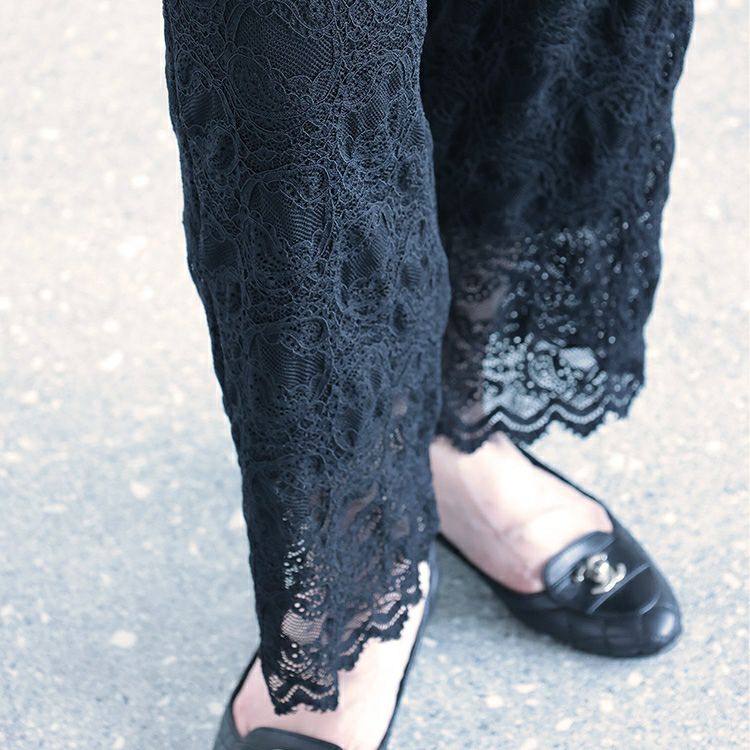 大きいサイズ レディース 2wayレースパンツ　jp477