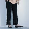 大きいサイズ レディース 2wayレースパンツ　jp477 ブラック