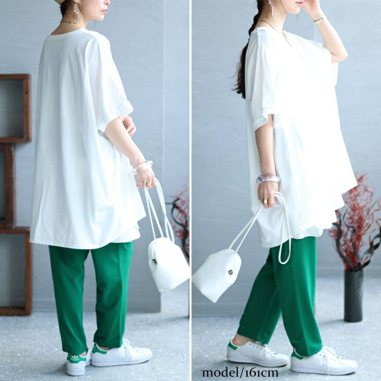 大きいサイズ レディース キーネックコクーンチュニック　bai-0137