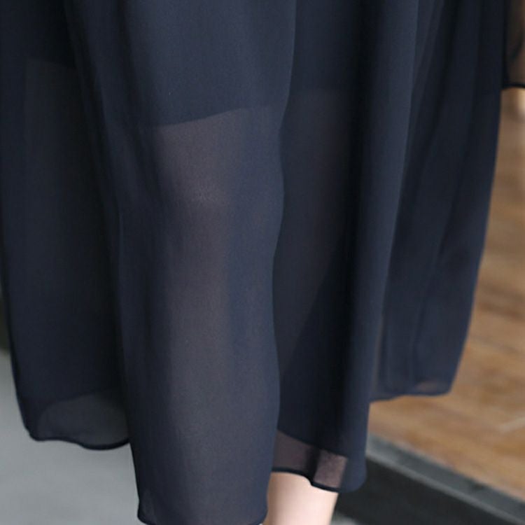 大きいサイズ レディース シフォン半袖ワンピース　goldy-1332 【メール便可】