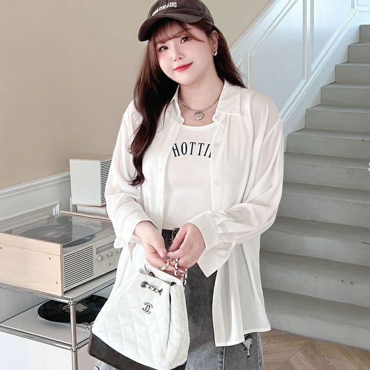 大きいサイズ レディース シアーオーバーサイズシャツ　goldy-1315 メール便可