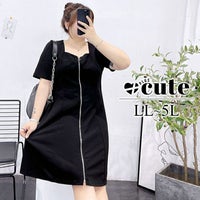 大きいサイズ レディース スクエアネックフレアワンピース　goldy-1299 【メール便可】