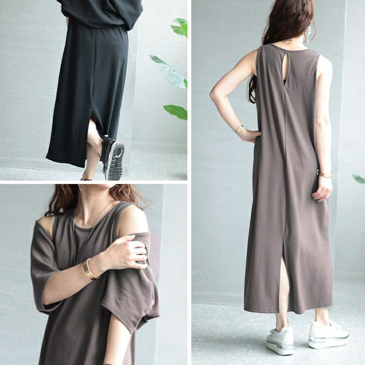 大きいサイズ レディース ショートボレロ＆アメリカンスリーブワンピースセット　sada-68731