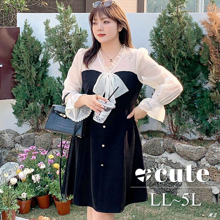 大きいサイズ レディース ラメチュールドッキングワンピース　goldy-1294 ゆうパケット可