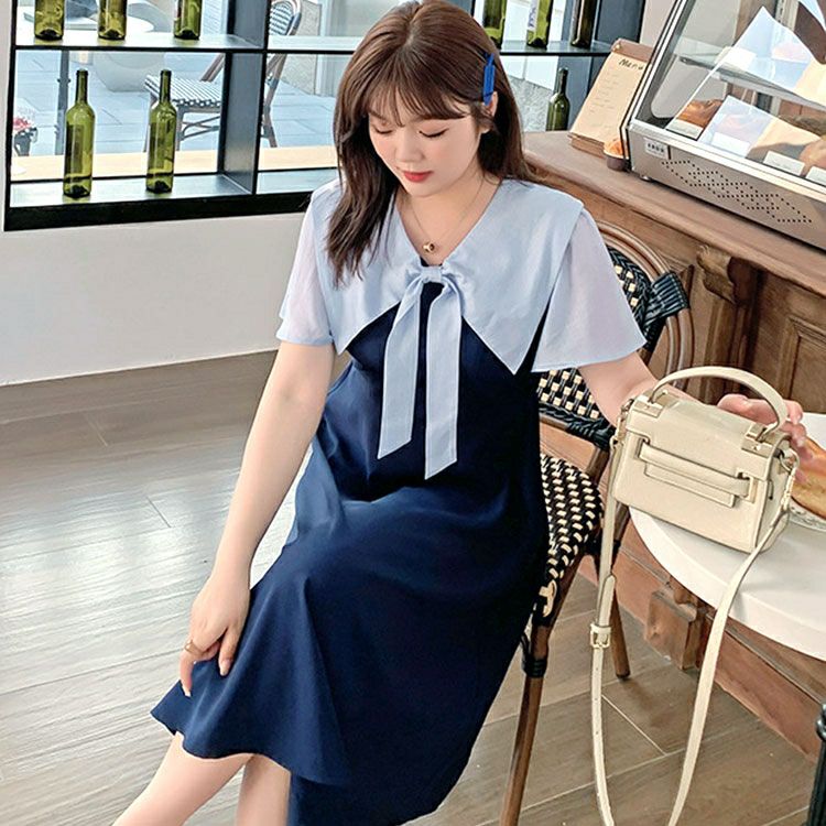 大きいサイズ レディース セーラーカラーワンピース　goldy-1296 ゆうパケット可