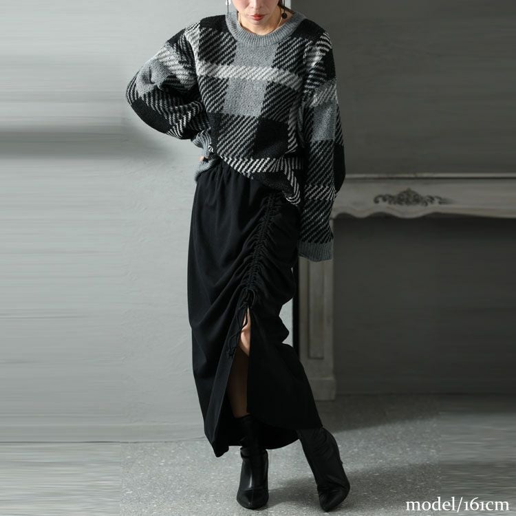 大きいサイズ レディース ドロストロングスカート　sada-6874