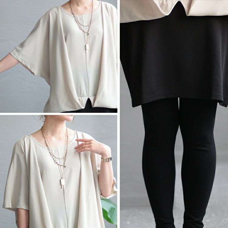 大きいサイズ レディース ドレープデザインチュニックワンピース　maru-6680 【メール便可】