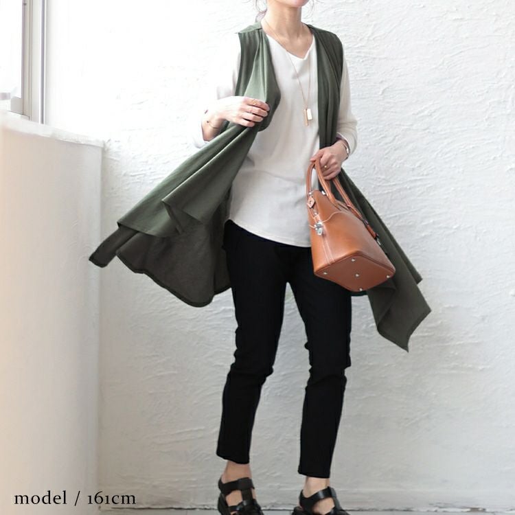 大きいサイズ レディース ワッシャー風コットンイレヘムトッパージレ　maru-6676