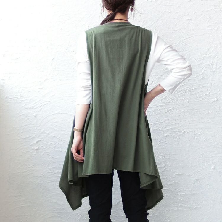 大きいサイズ レディース ワッシャー風コットンイレヘムトッパージレ　maru-6676