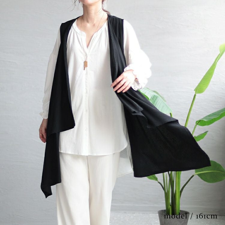 大きいサイズ レディース ワッシャー風コットンイレヘムトッパージレ　maru-6676