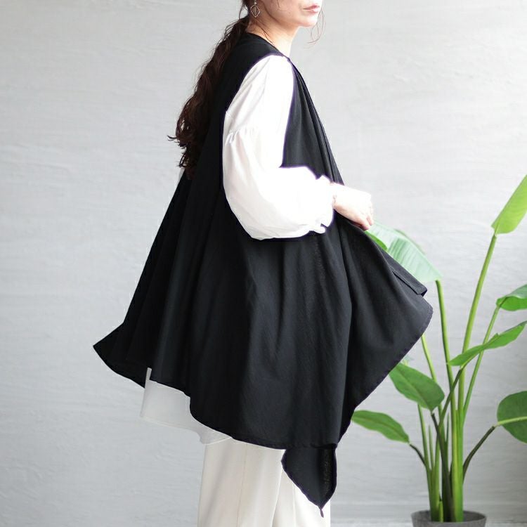 大きいサイズ レディース ワッシャー風コットンイレヘムトッパージレ　maru-6676