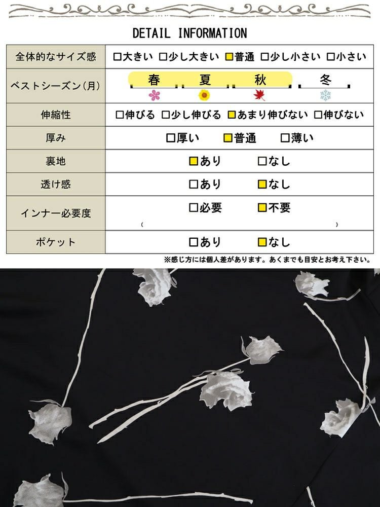 大きいサイズ レディース 花柄パフスリーブワンピース　goldy-1330
