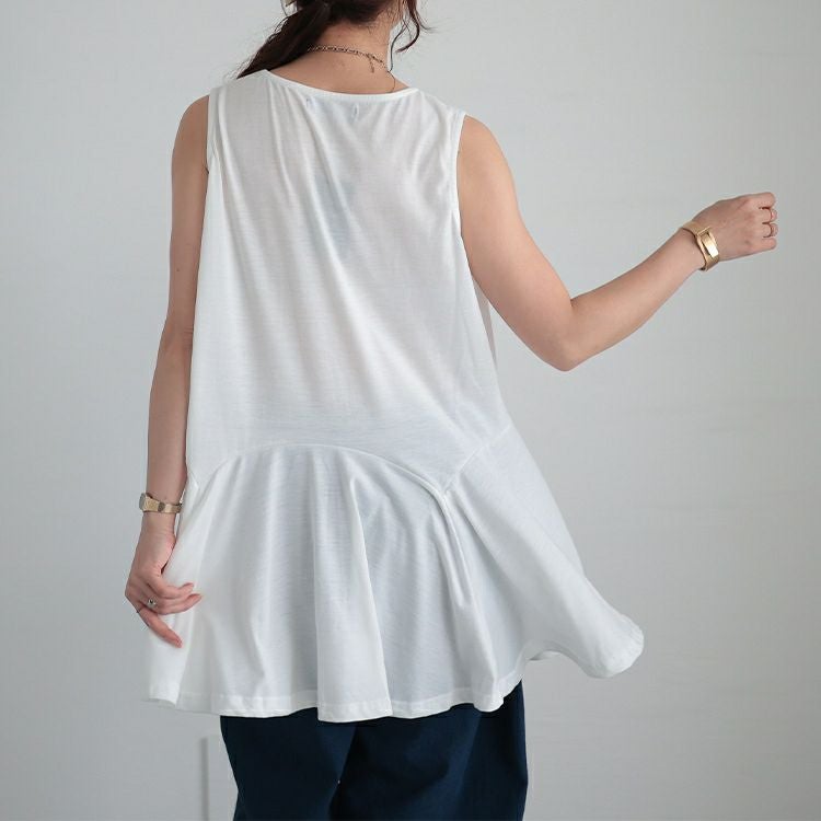 大きいサイズ レディース 裾フレアレイヤードタンクトップ　fem-377