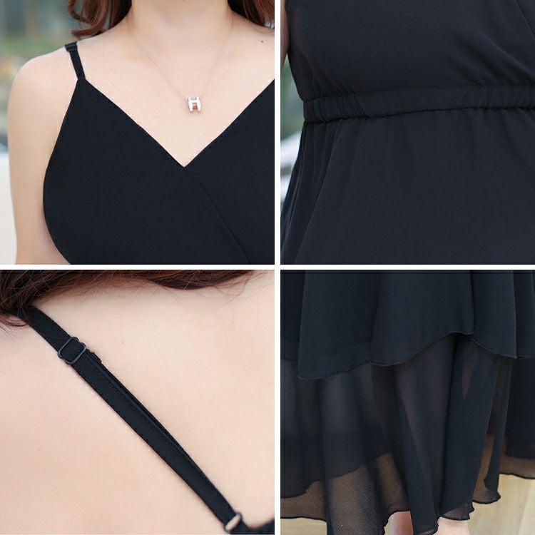 大きいサイズ レディース ティアードキャミワンピース　goldy-1337 【メール便可】