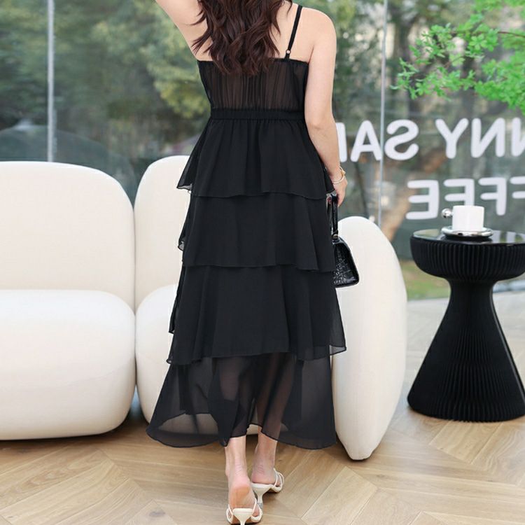 大きいサイズ レディース ティアードキャミワンピース　goldy-1337 【メール便可】