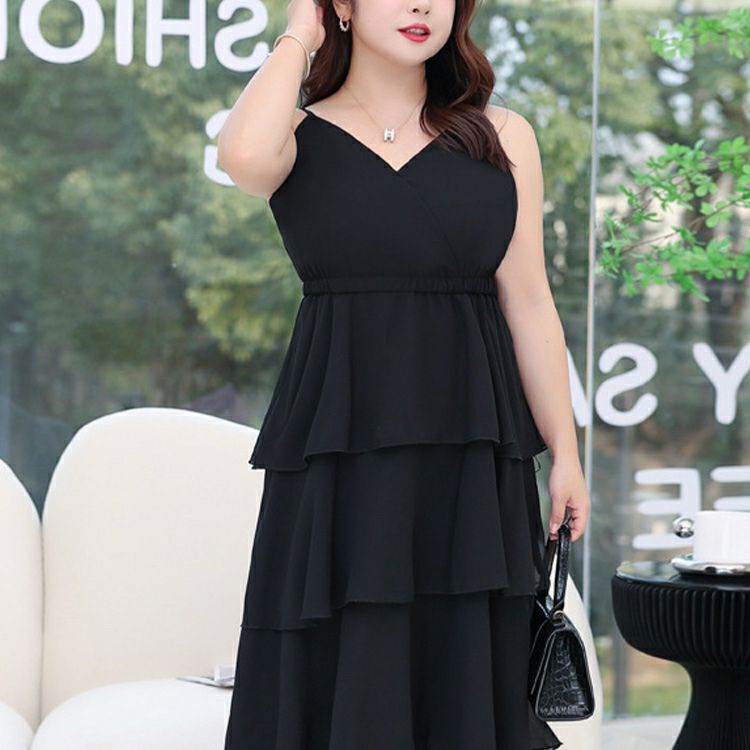 大きいサイズ レディース ティアードキャミワンピース　goldy-1337 【メール便可】