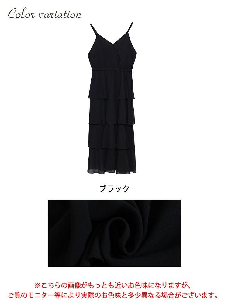 大きいサイズ レディース ティアードキャミワンピース　goldy-1337 【メール便可】