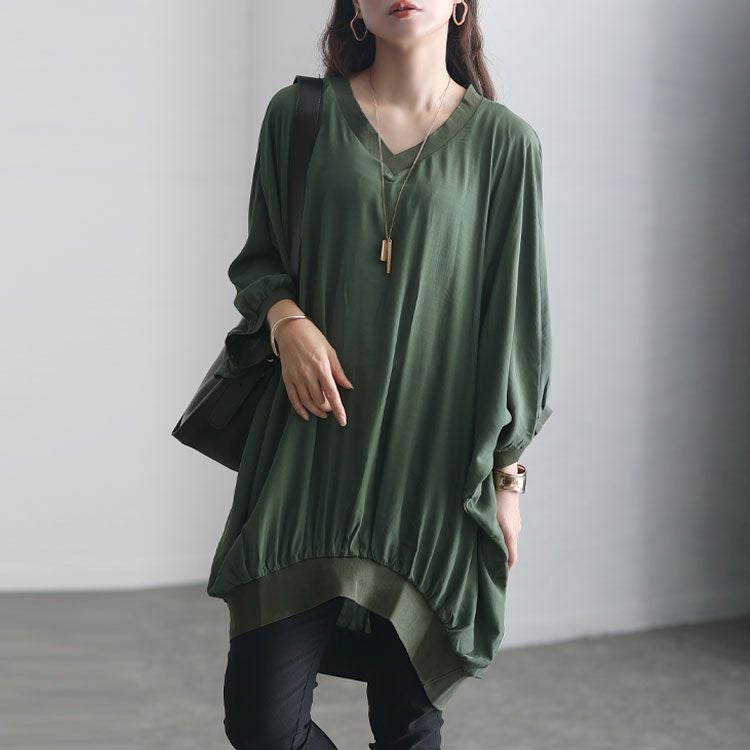 大きいサイズ レディース リブデザインボリュームトップス　jps004 【メール便可】