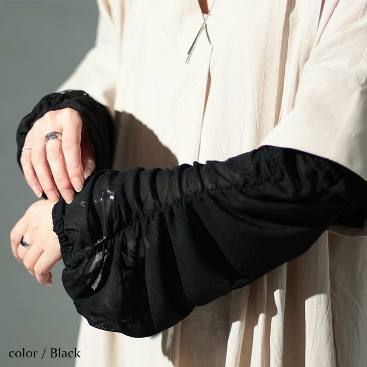 大きいサイズ レディース レッグ＆アームシアーウォーマー　jps003 【ゆうパケット可】 ブラック